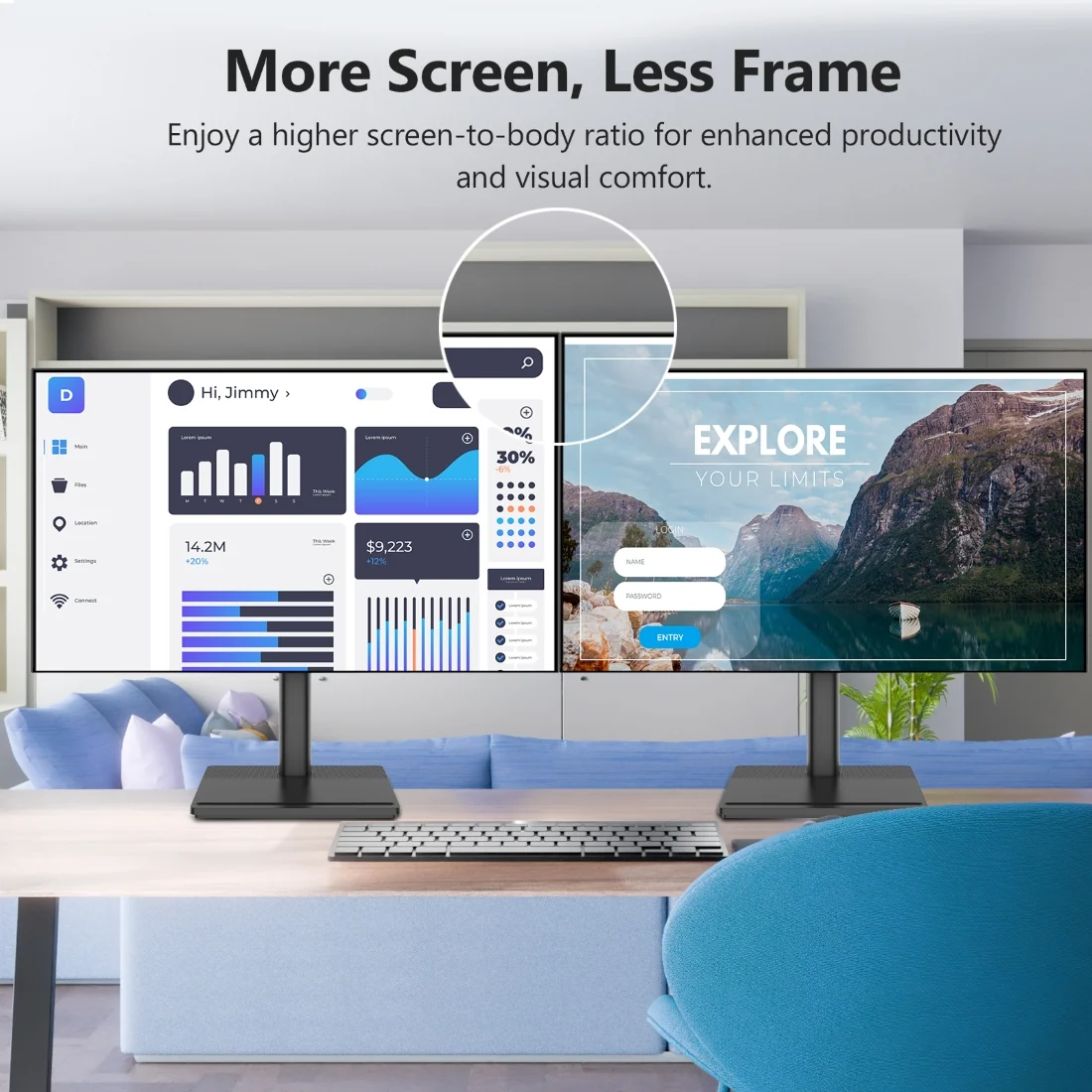 AGEX A27I4K 27" 4K IPS Monitor, Adjustment Stand - Image 6