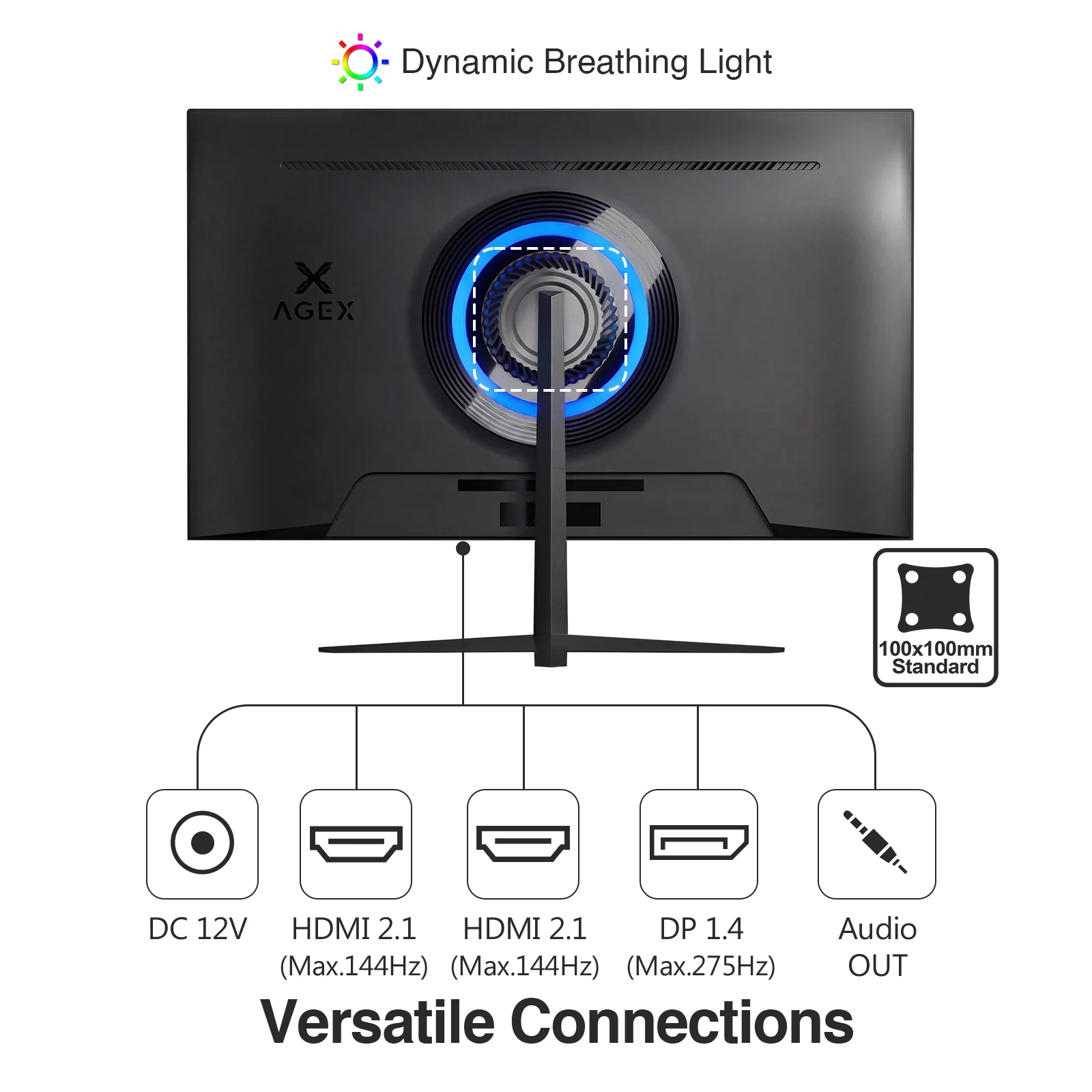 AGEX AG27QS 27" 275Hz 2K IPS Gaming Monitor - Image 6