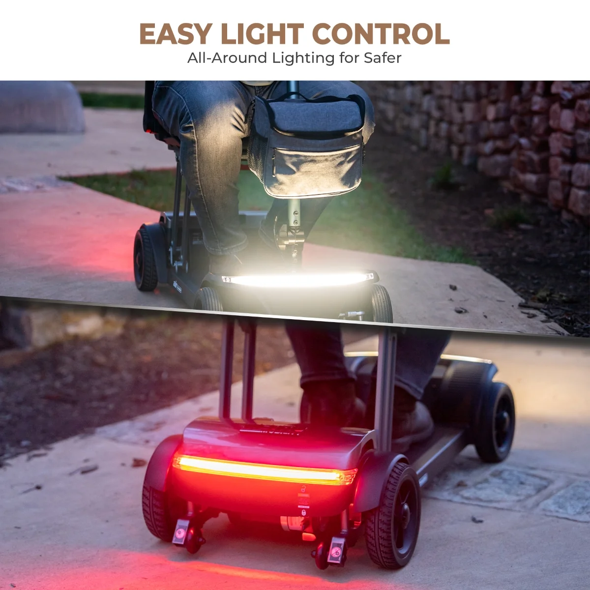 Metro Mobility Powered Scooters, 4 Wheel for Adults Seniors, 265 lbs Capacity Folding Lightweight, 10 Miles Long Travel Range, Air-line Approved Electric Wheelchair with USB Charger Port Black - Image 14