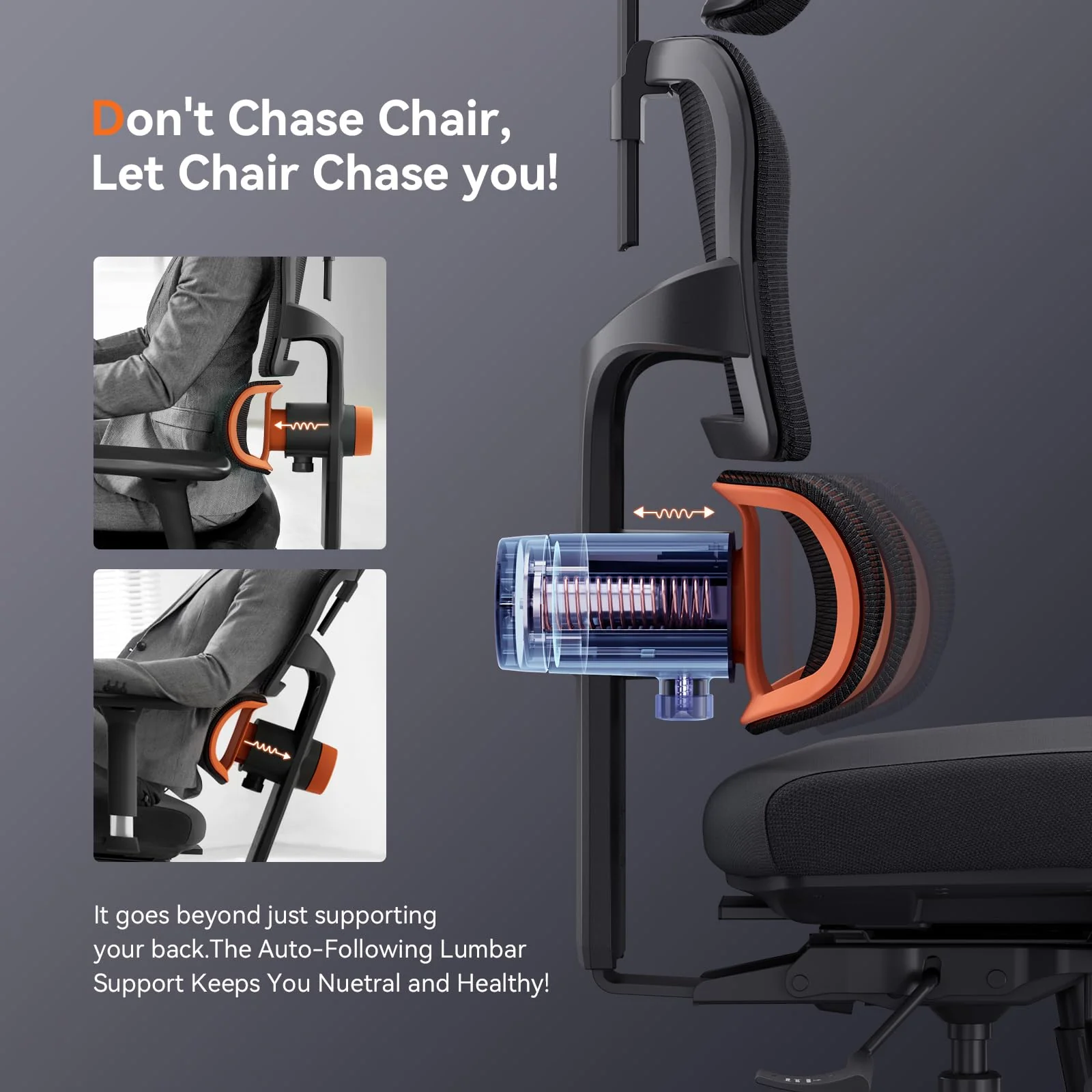 Newtral Ergonomic Office Chair with Footrest - 4D Armrest Recliner Chair - Image 5