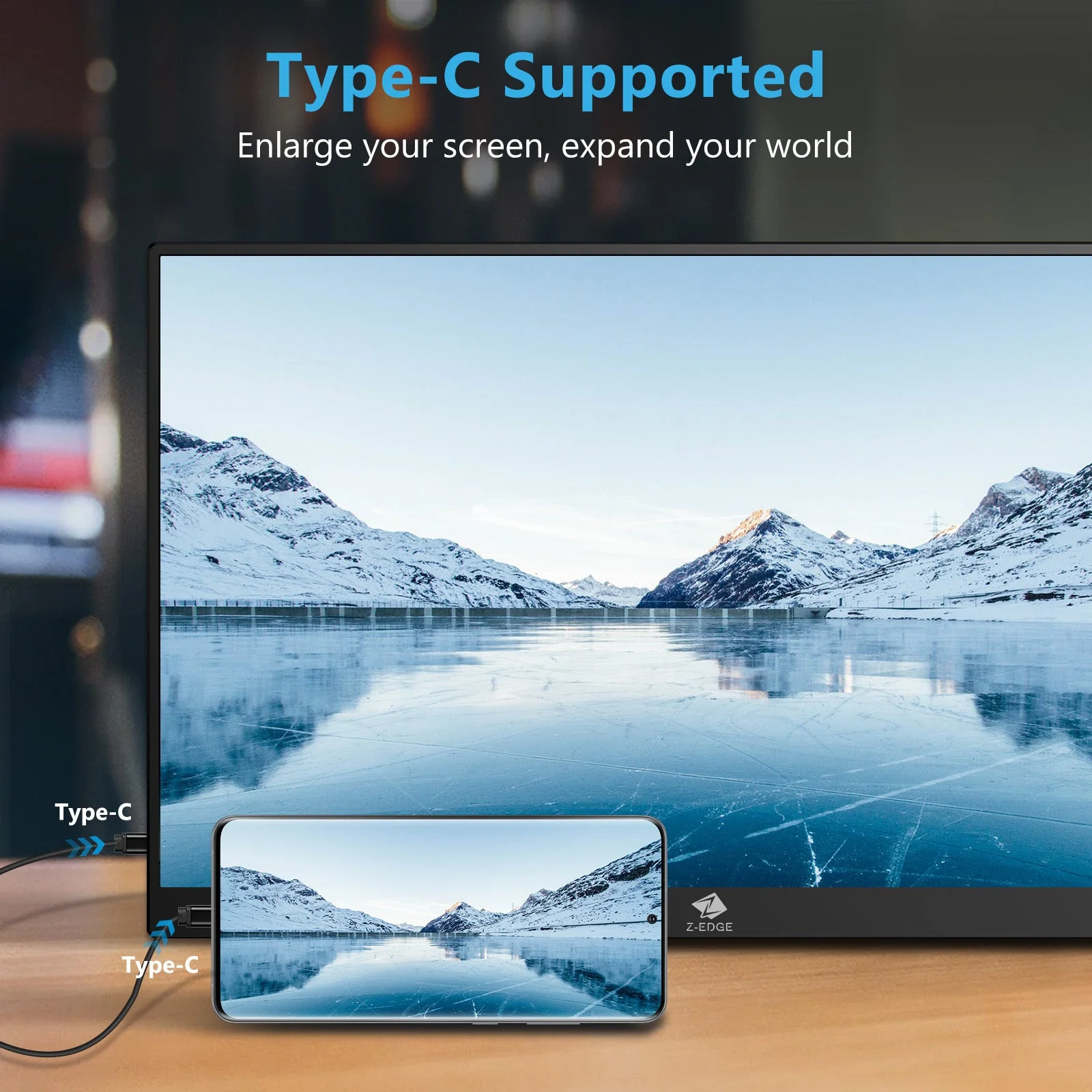 Refurbished: 15.6" IPS Portable Monitor FHD 60Hz USB-C HDMI Included Magnetic Case - Image 3