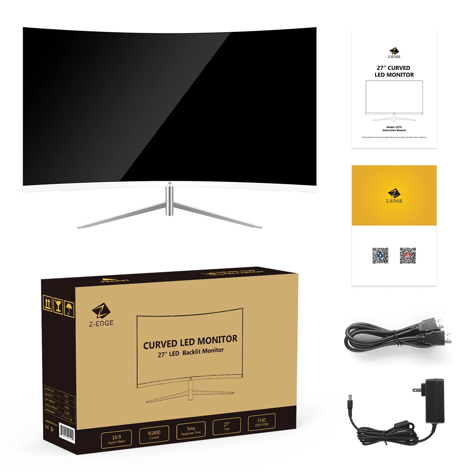 Z-EDGE  U27C 27" 100Hz Curved Monitor - Image 10